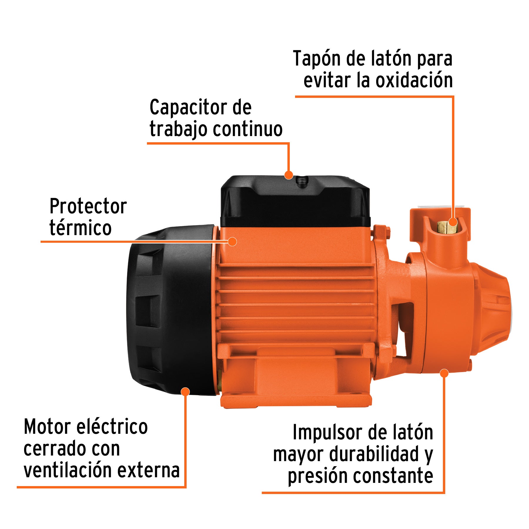 Bomba periférica 1 hp Truper