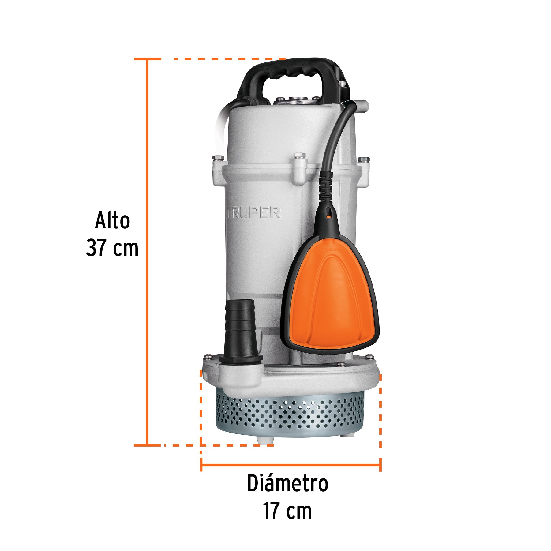 Bomba sumergible 1 hp para agua limpia Truper