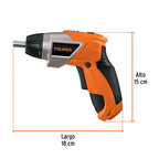 Destornillador inalámbrico 3.6v 2 posiciones Truper