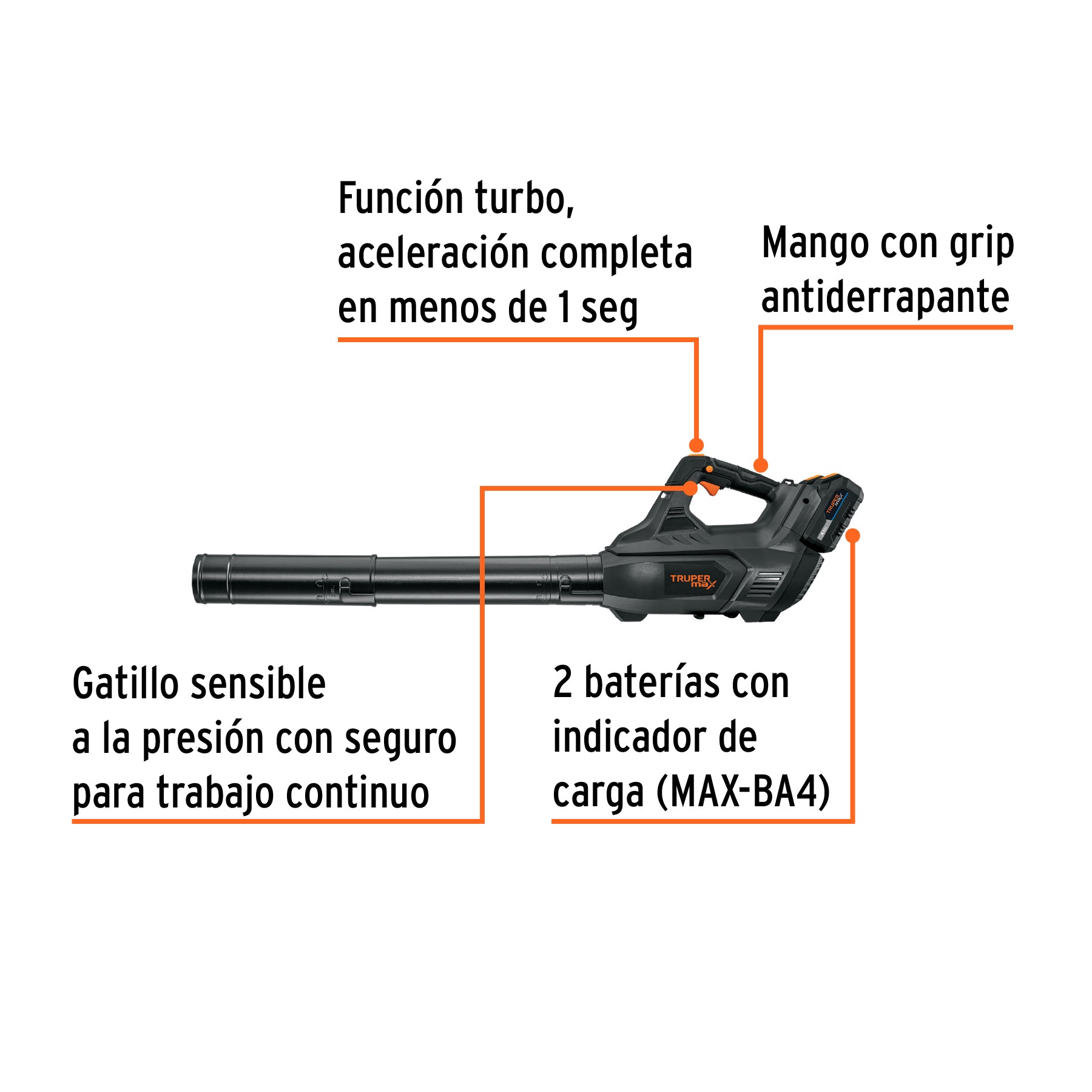 Sopladora inalámbrica 40V Truper Max
