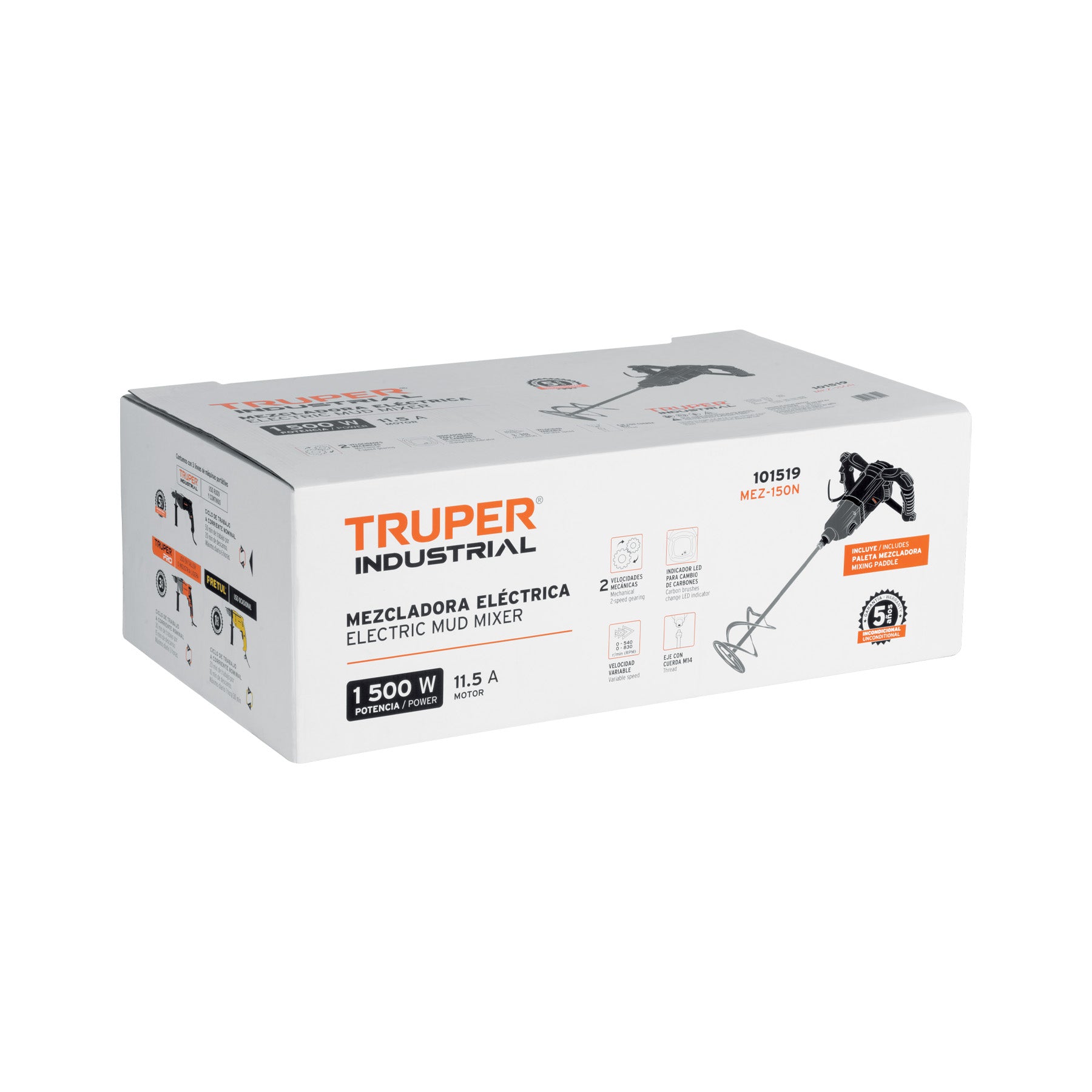 Mezcladora eléctrica 1500W Truper Industrial