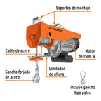 Polipasto eléctrico 800 kg Truper