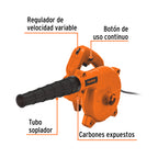 Sopladora/Aspiradora eléctrica 650W Truper