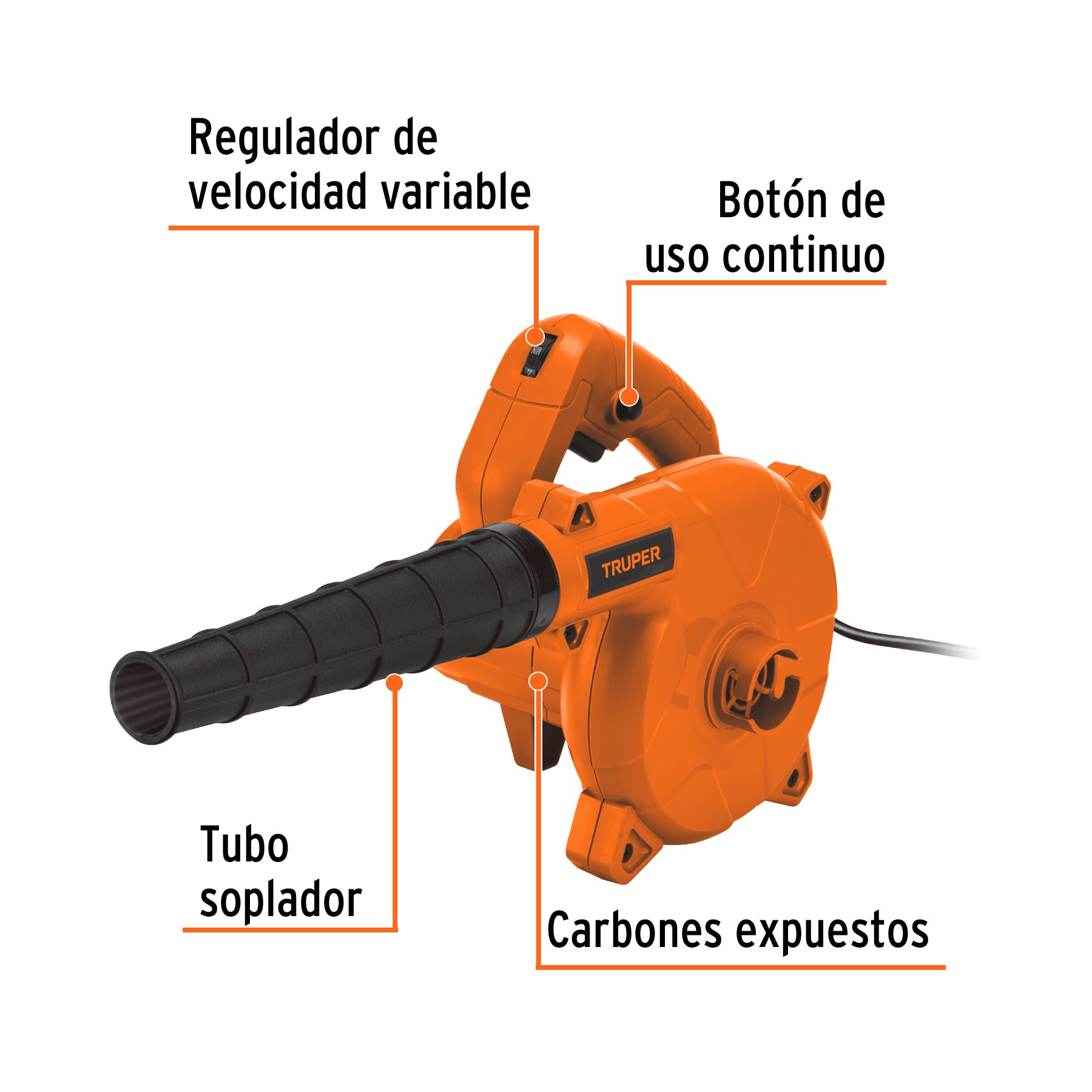 Sopladora/Aspiradora eléctrica 650W Truper