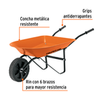 Carretilla para niños concha metálica 54 x 40 cm Truper